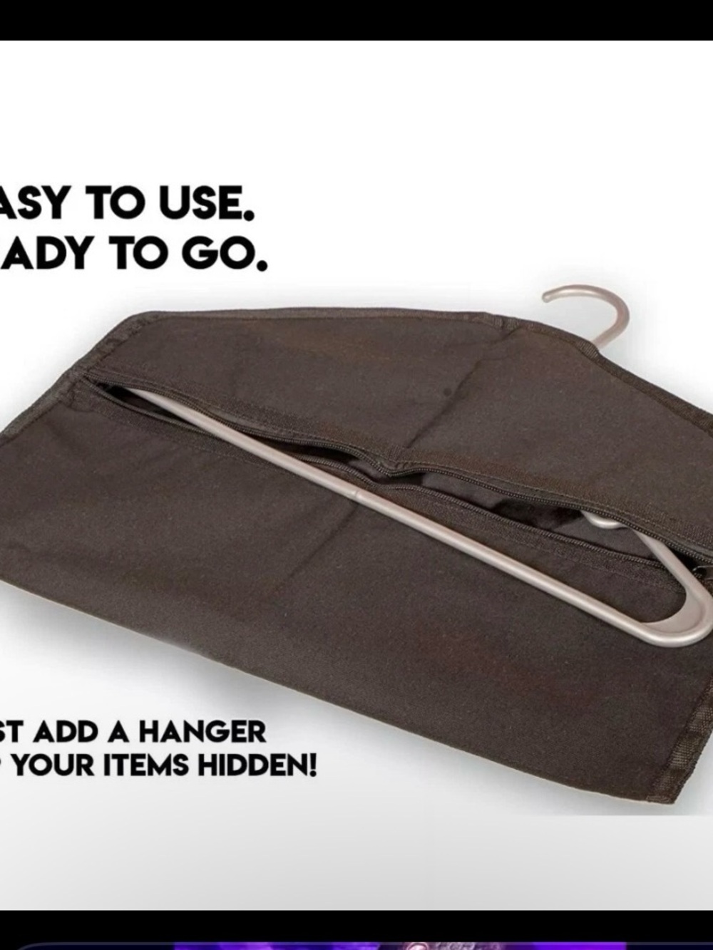 Hanger Diversion Safe with Hidden Pocket under Hanging Clothes, Hide Valuables - Picture 9 of 11